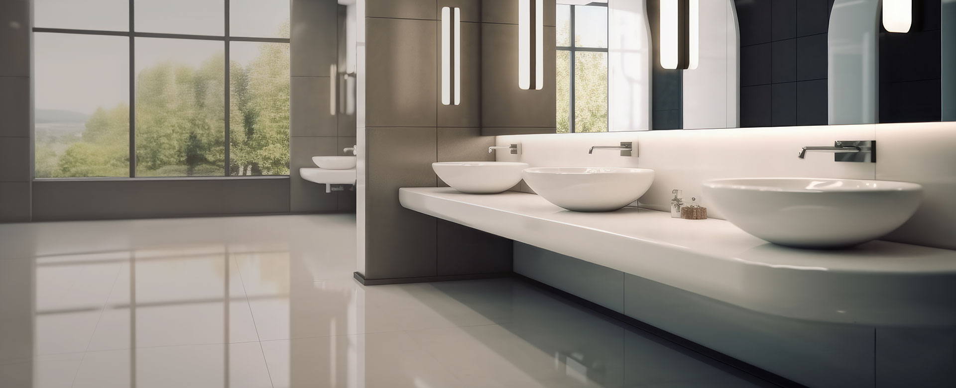 Salle de bain d'un commerce - Plomberie commerciale